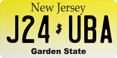 NJ license plate J24UBA