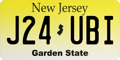 NJ license plate J24UBI