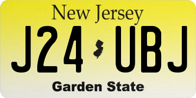 NJ license plate J24UBJ