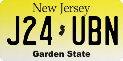 NJ license plate J24UBN