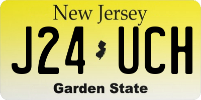NJ license plate J24UCH