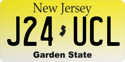 NJ license plate J24UCL