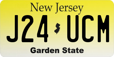 NJ license plate J24UCM