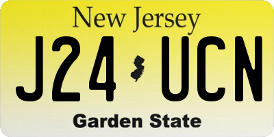 NJ license plate J24UCN