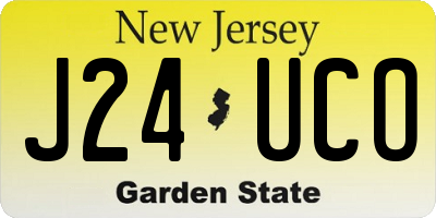 NJ license plate J24UCO