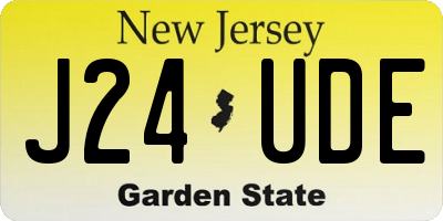 NJ license plate J24UDE