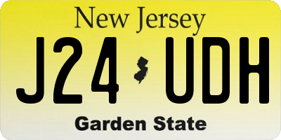 NJ license plate J24UDH