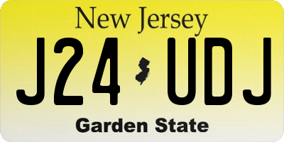 NJ license plate J24UDJ