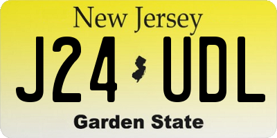 NJ license plate J24UDL