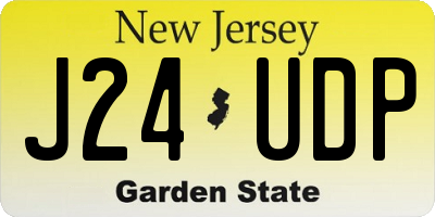 NJ license plate J24UDP