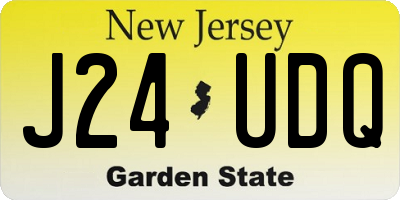 NJ license plate J24UDQ