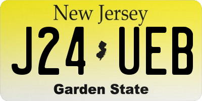 NJ license plate J24UEB
