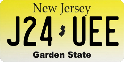 NJ license plate J24UEE