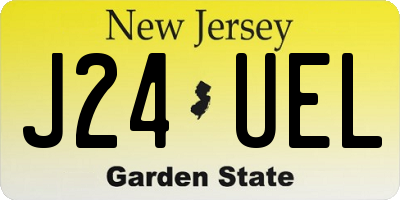 NJ license plate J24UEL
