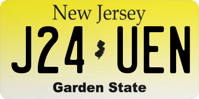 NJ license plate J24UEN