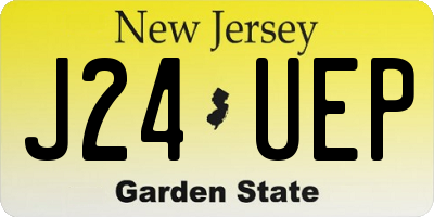 NJ license plate J24UEP