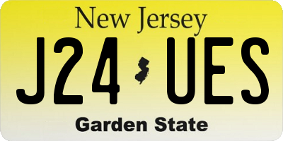NJ license plate J24UES