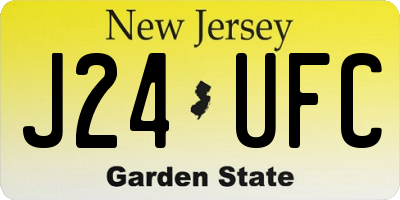 NJ license plate J24UFC