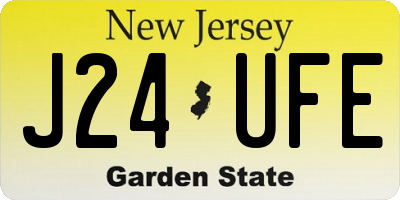 NJ license plate J24UFE