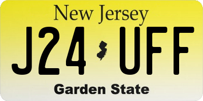 NJ license plate J24UFF
