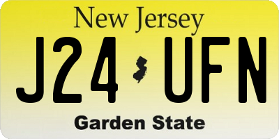 NJ license plate J24UFN