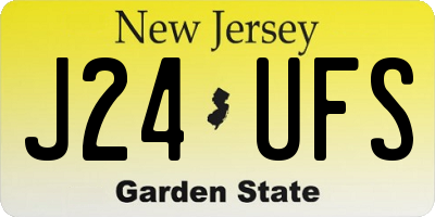 NJ license plate J24UFS