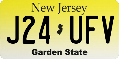 NJ license plate J24UFV