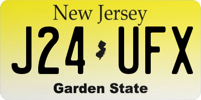 NJ license plate J24UFX