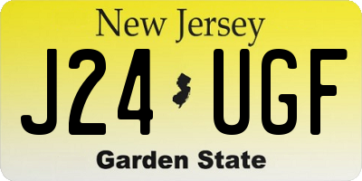 NJ license plate J24UGF