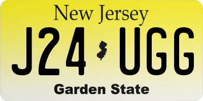 NJ license plate J24UGG