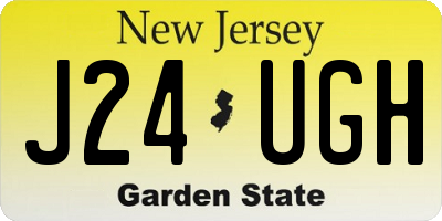 NJ license plate J24UGH