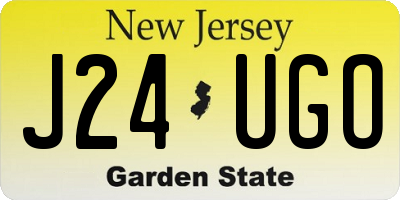 NJ license plate J24UGO