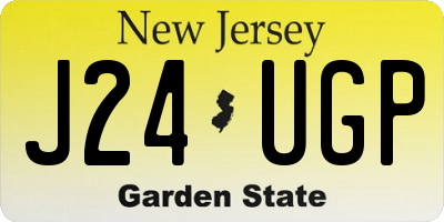 NJ license plate J24UGP