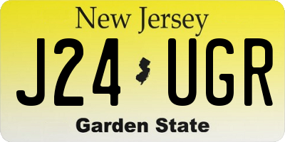 NJ license plate J24UGR