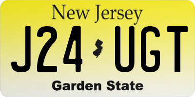 NJ license plate J24UGT
