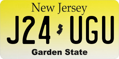 NJ license plate J24UGU