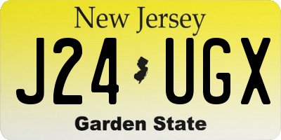 NJ license plate J24UGX