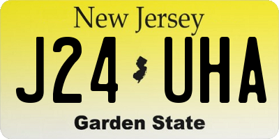 NJ license plate J24UHA