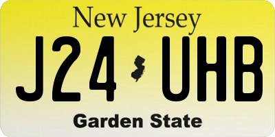 NJ license plate J24UHB