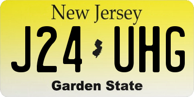 NJ license plate J24UHG