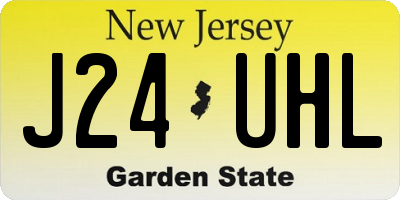 NJ license plate J24UHL