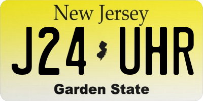 NJ license plate J24UHR
