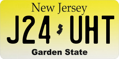 NJ license plate J24UHT