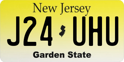 NJ license plate J24UHU