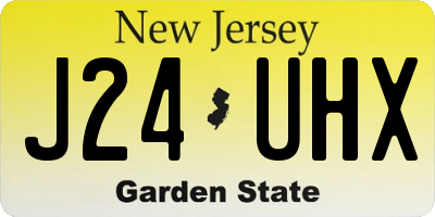 NJ license plate J24UHX
