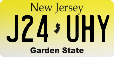 NJ license plate J24UHY