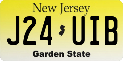 NJ license plate J24UIB