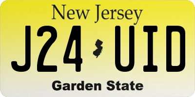 NJ license plate J24UID