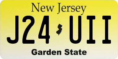NJ license plate J24UII