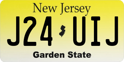 NJ license plate J24UIJ